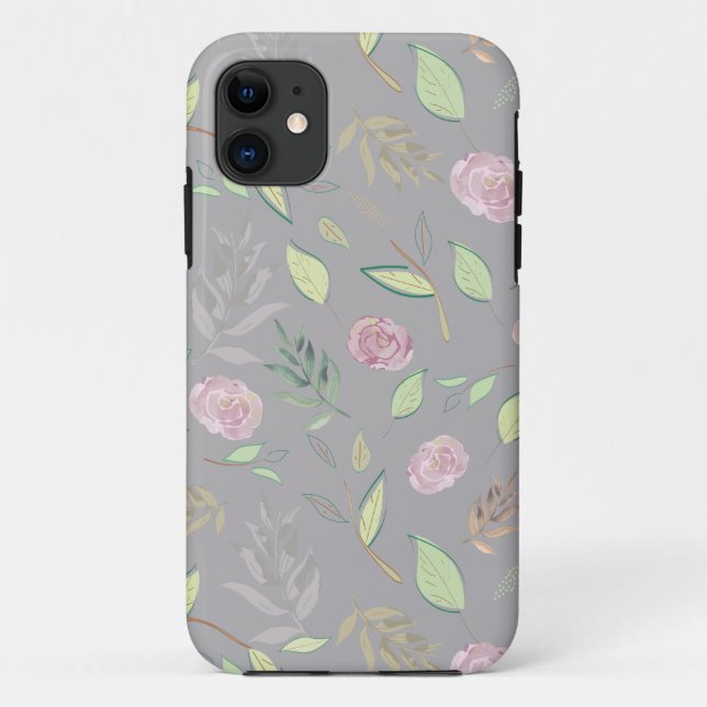 Festive Watercolor Flowers 6 Case-Mate iPhone Case (Back)