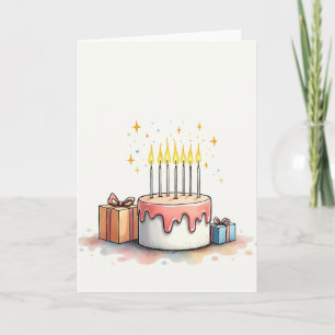 Festive Watercolor Gift Card