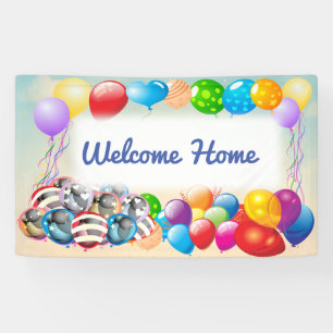 Festive Welcome Home Balloon Banner