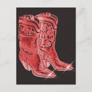 Festive Western Cowboy Boots Party Invitations