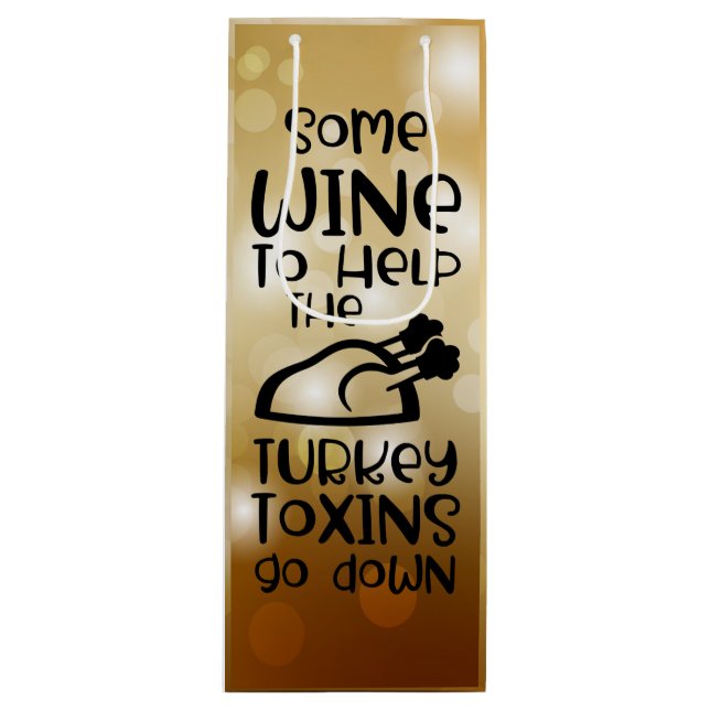 Festive Wine Tote Gift Bag (Front)