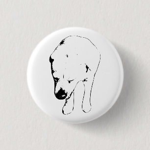 Festive Wink, Smiling Lab Badge 1 Inch Round Button