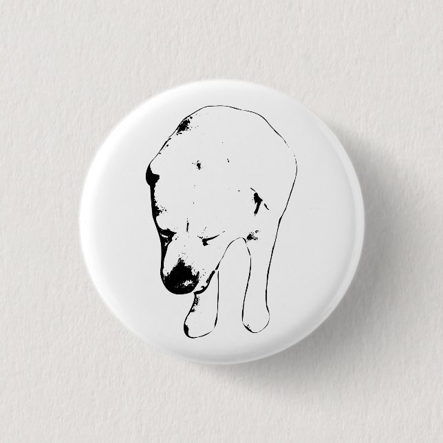 Festive Wink, Smiling Lab Badge 1 Inch Round Button (Front)