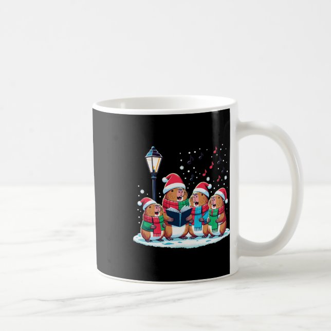 Festive Winter Capybara Christmas  Coffee Mug (Right)