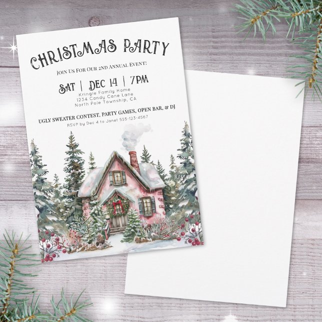 Festive Winter Christmas Party Invitation (Festive Winter Christmas Party Invitation)