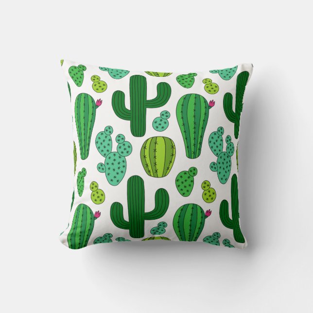 Festive Winter Flora Throw Pillow (Front)