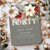 Festive Winter Florals 40th Birthday