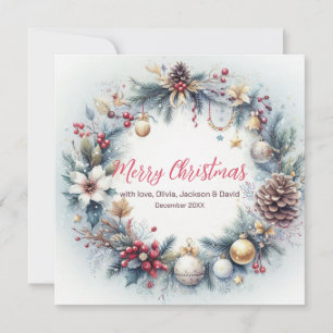 Festive Winter Frame Christmas Holiday Card