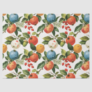 Festive Winter Fruit Christmas Pattern Tissue Paper