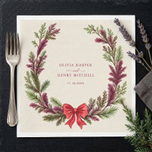 Festive Winter Greenery Holiday Wedding