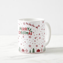 Festive Winter Holiday Coffee Cup
