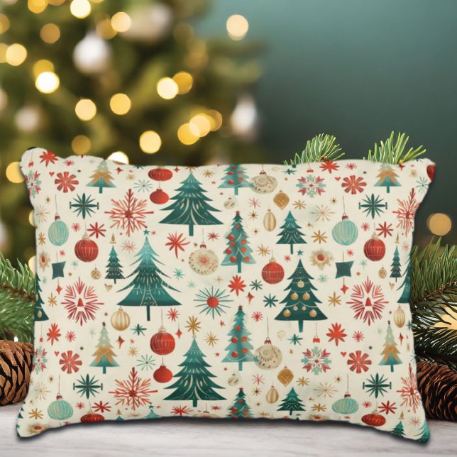 Festive Winter Holidays Pattern Accent Pillow (Creator Uploaded)