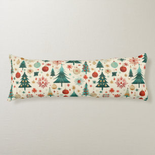 Festive Winter Holidays Pattern Body Pillow
