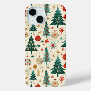Festive Winter Holidays Pattern iPhone 15 Case