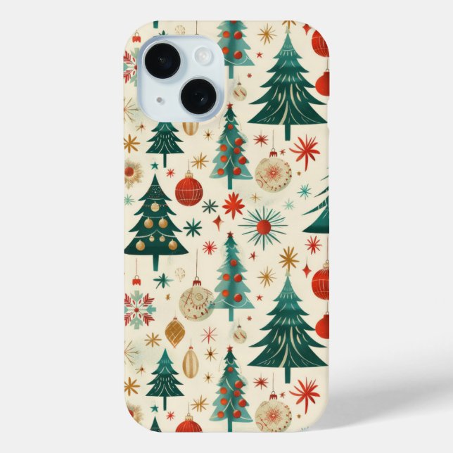 Festive Winter Holidays Pattern Case-Mate iPhone Case (Back)