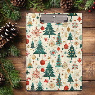 Festive Winter Holidays Pattern Clipboard
