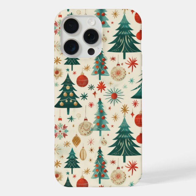 Festive Winter Holidays Pattern iPhone Case (Back)