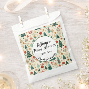 Festive Winter Pattern Baby Shower  Favour Bag