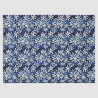 Festive Winter Snowflakes in Watercolor Tissue Paper