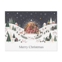 Festive Winter Wonderland Village Photo Design
