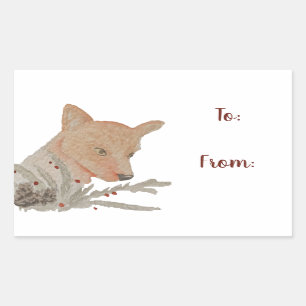 Festive Winter Woodland Fox Sticker