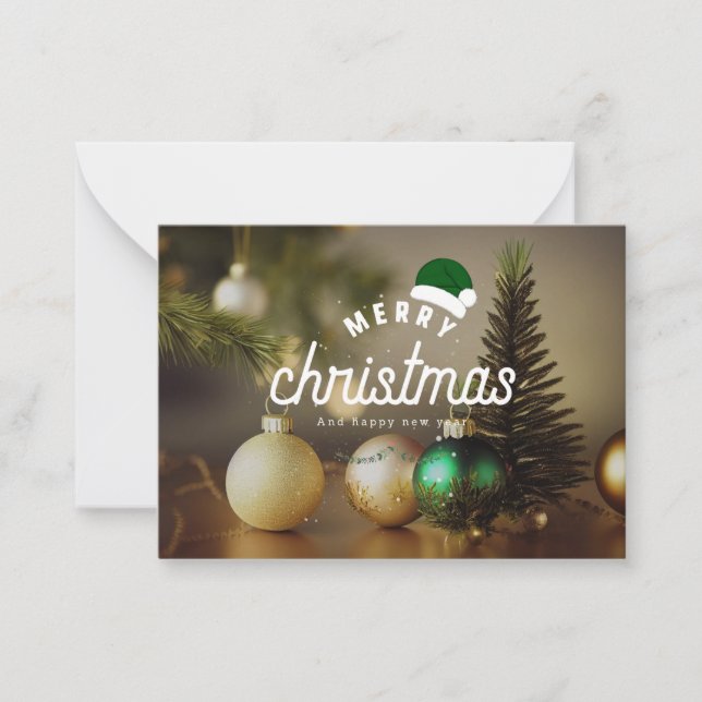 Festive Wishes: Christmas Printed Greeting Card (Front)