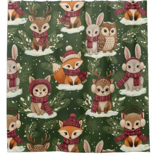 Festive Woodland Animal in Green