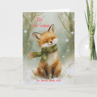 Festive Woodland Fox Carte de vacances