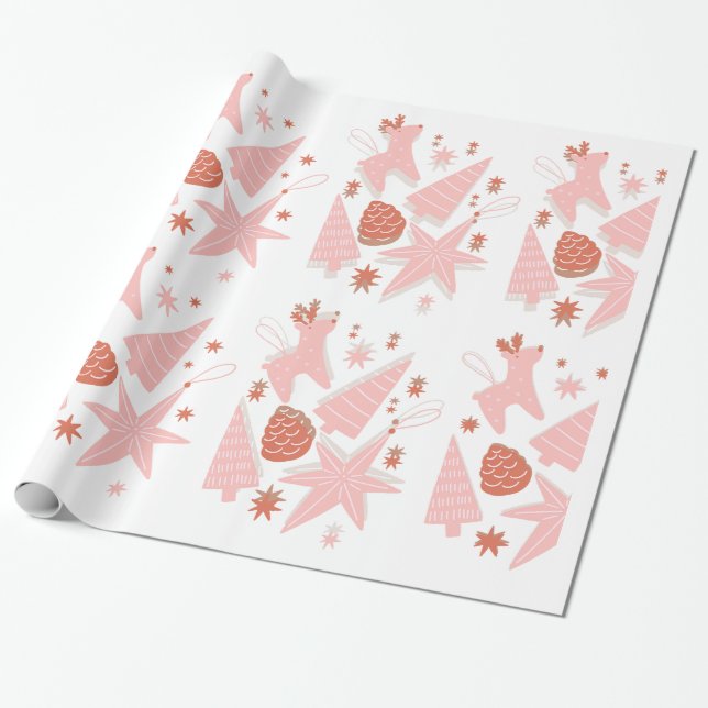 Festive Wrapping: Elevate Your Gifts with Our Chri Wrapping Paper (Unrolled)