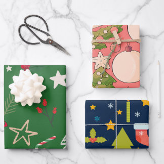 Festive Wraps for Happy Moments Wrapping Paper Sheet
