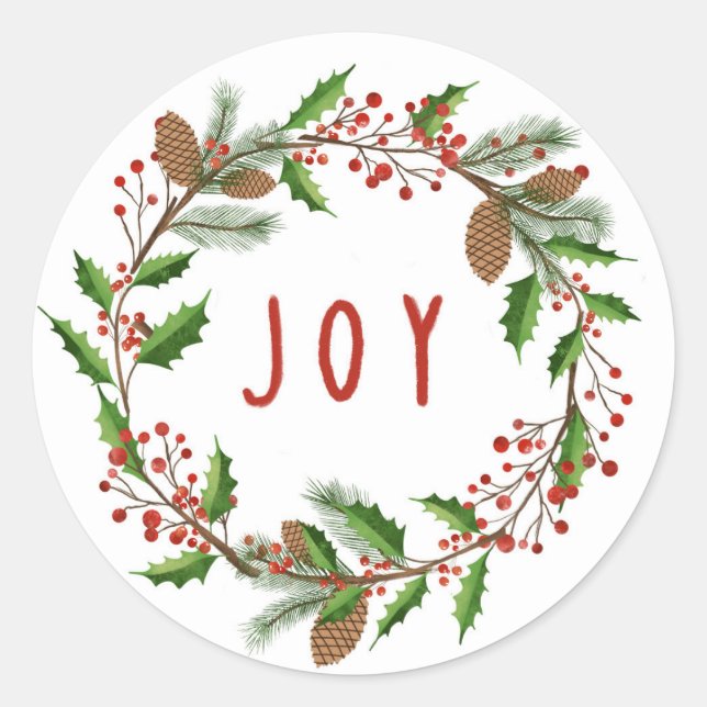 Festive wreath sticker  (Front)