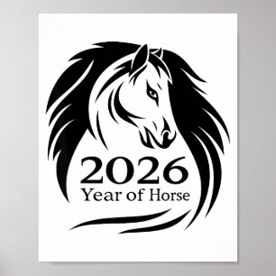 Festive Year Of The Fire Horse 2026 Chinese New Ye Poster