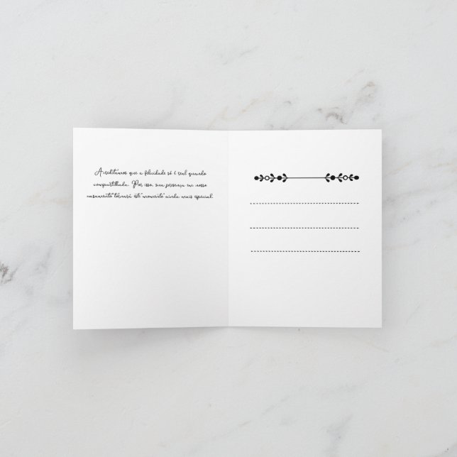 Festivities Folha Double Marriage Holiday Card (Inside)