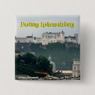 Festung Hohensalzburg, Salzburg Austria 2 Inch Square Button