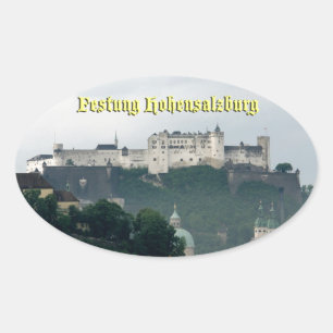 Festung Hohensalzburg, Salzburg Austria Oval Sticker