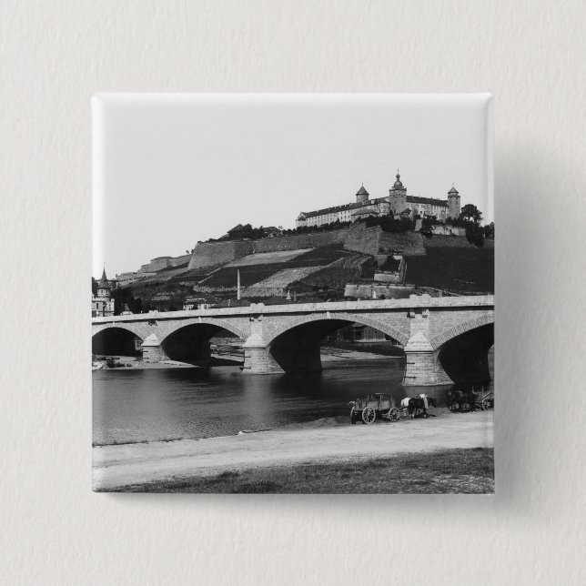 Festung Marienberg Fortress 2 Inch Square Button (Front)