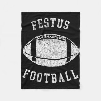 Festus Football Distressed Vintage 80's Throwback  Fleece Blanket
