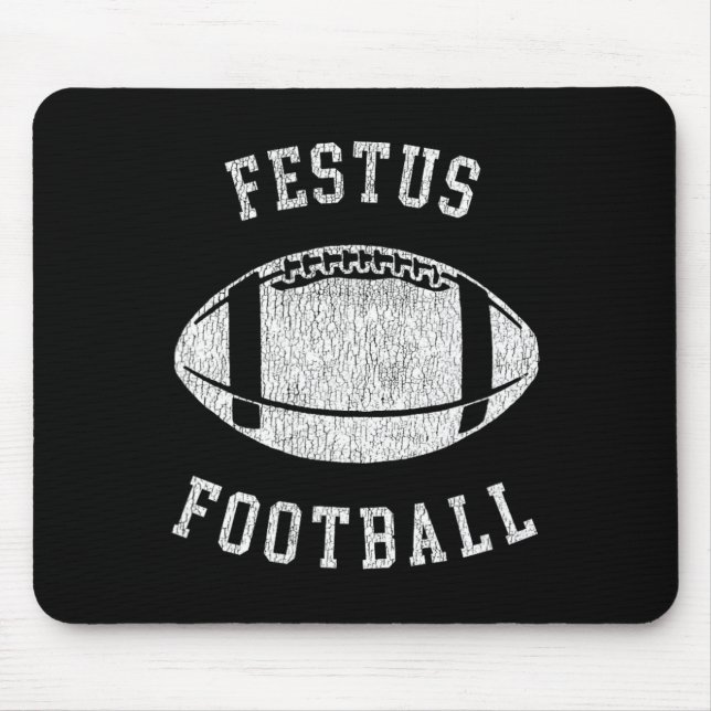 Festus Football Distressed Vintage 80's Throwback  Mouse Pad (Front)