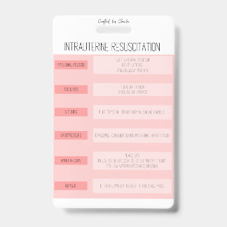 Fetal Monitoring Nurse Reference Badge