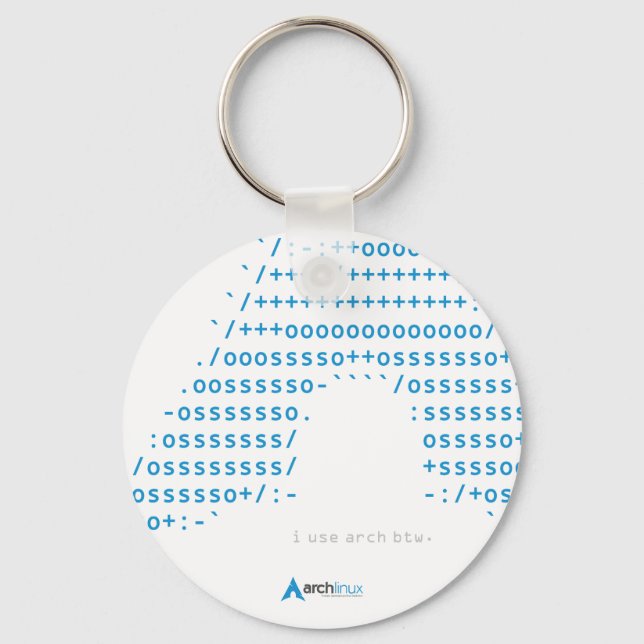 Fetch Light Arch Linux Logo Keychain (Front)