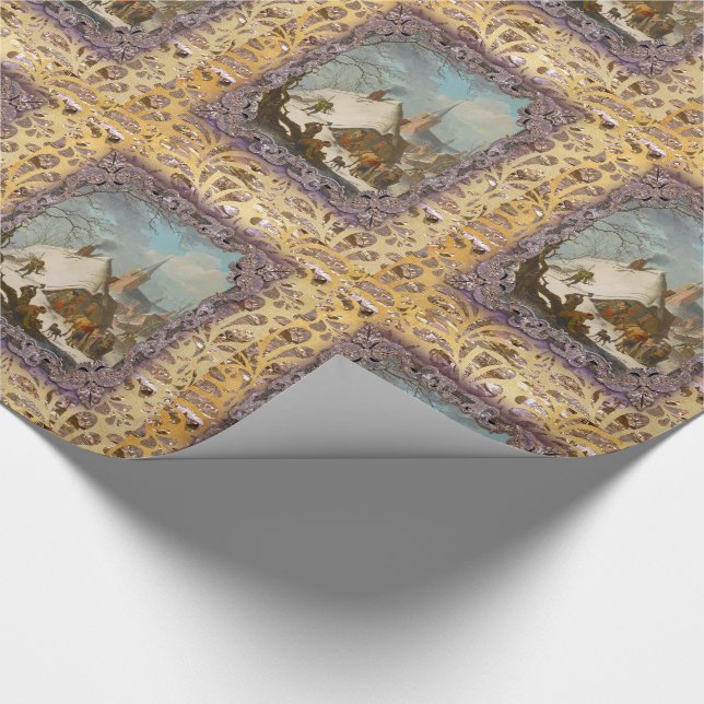 Fetching Grandmother Victorian 15 ft Wrapping Paper (Corner)