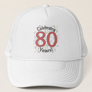 Fête 80 ans casquette confetti