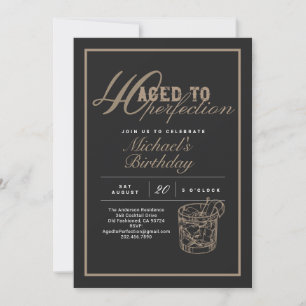 Fêté à la perfection Invitation Whisky 40 ans