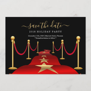 Fête à thème du tapis rouge Enregistrer la carte d