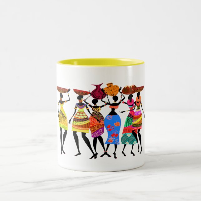 Fête africaine • Mug à café bicolore (Centre)