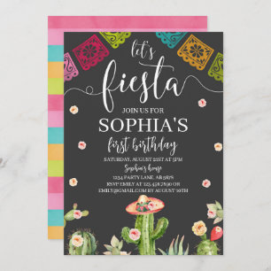 Fête Anniversaire Invitation Noir