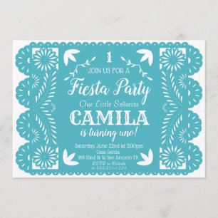Fête Anniversaire Invitation Papel Picado