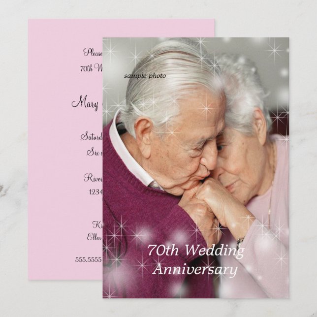 Fête Anniversaire, Invitation Personnalisée (Devant / Derrière)