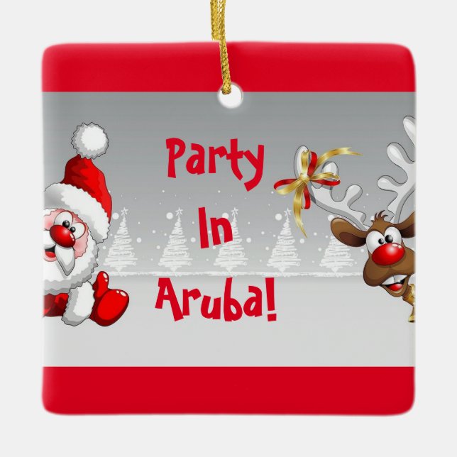 Fête Aruba Ornement de Noël (Devant)
