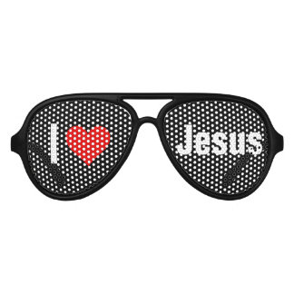 Fête Aviateur I (coeur) Aimer Jésus Lentille Lunettes de soleil/